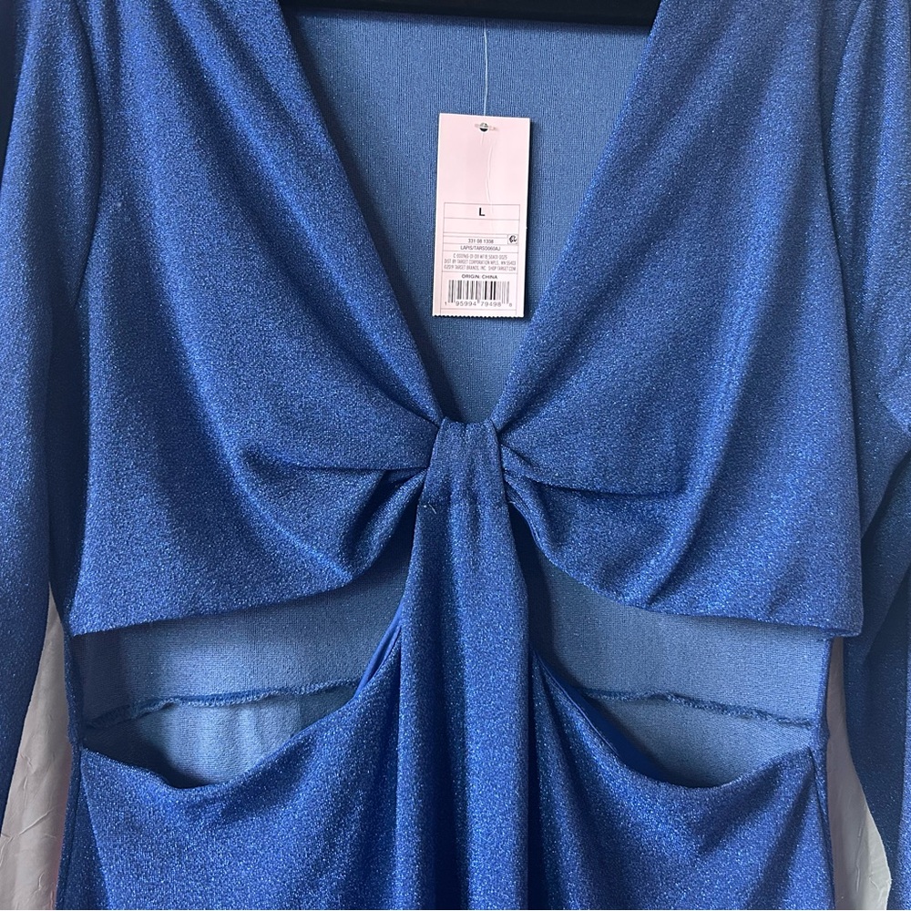 Wild Fable Sparkling Blue V-Neck Dress